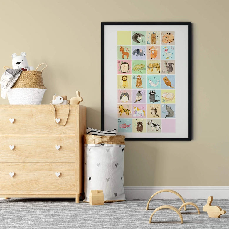 Poster Loske - Tierisches Alphabet - Englisch 