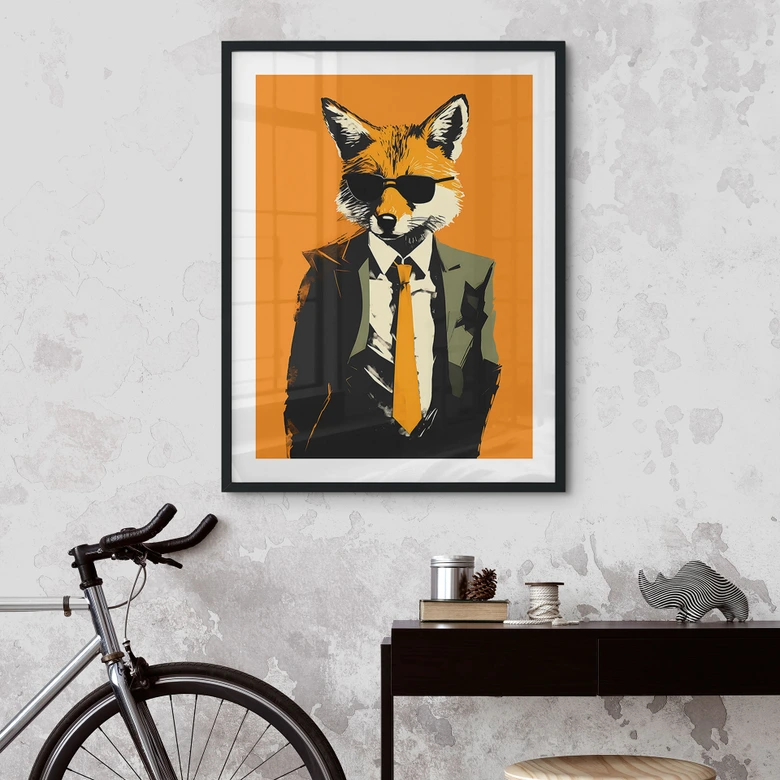 Poster Cool fox in a suit - Magnusson 