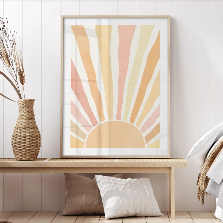 Plakat Boho-solstråler - Manovski 