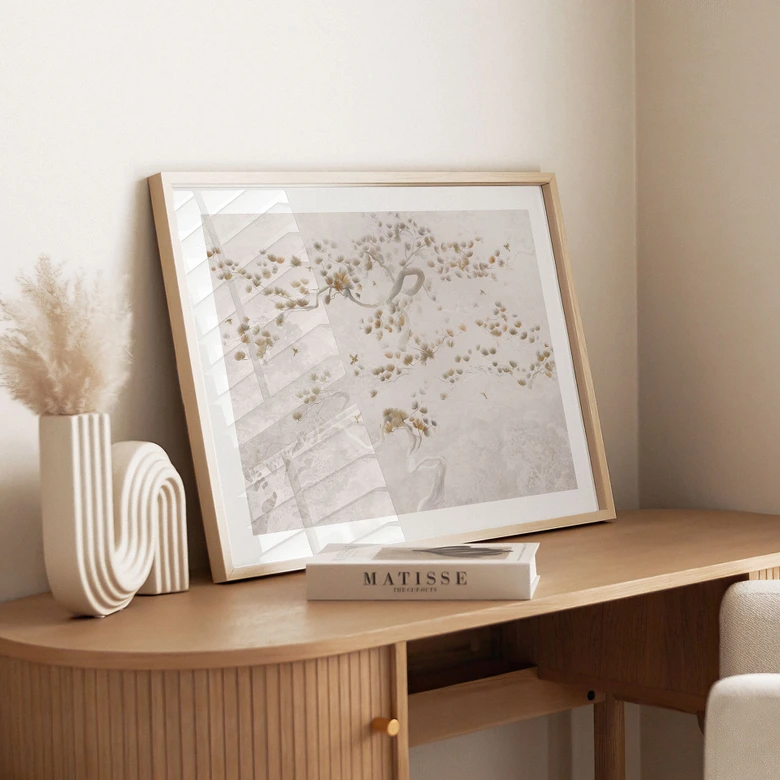 Poster mit Bäumen - Elegante Kiefer im asiatischen Stil - Ms Tiff 
