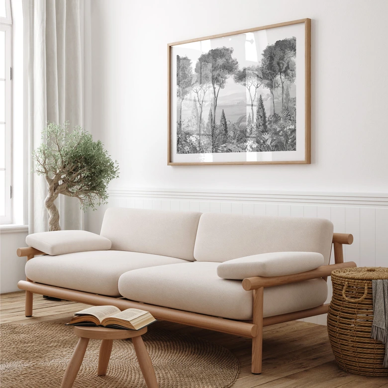 Poster Idyllische Pflanzenlandschaft - Ms Tiff 