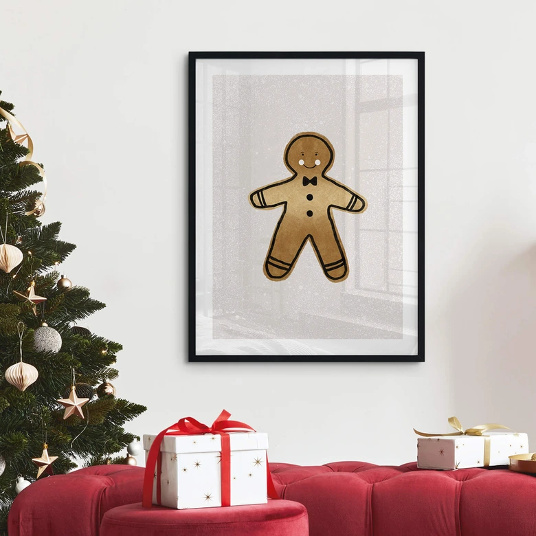 Poster Weihnachten - Lebkuchenmann - Orara Studio 