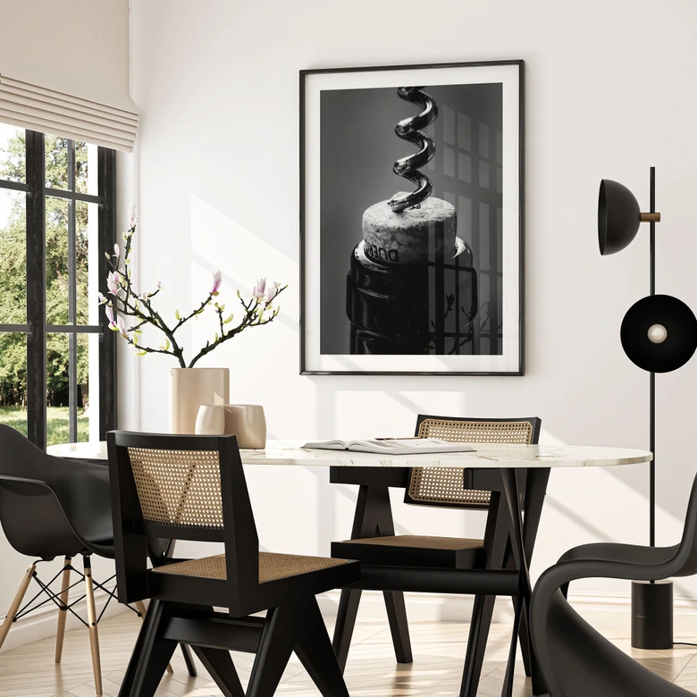 Poster Wijn met kurkentrekker - Pictufy Studio 