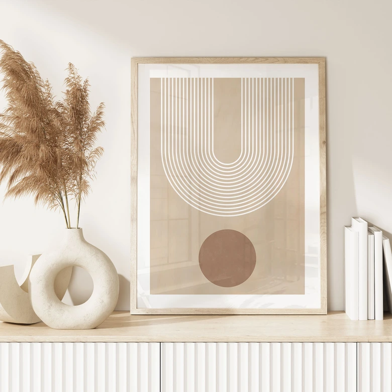 Poster Abstrakte Geometrie in Balance - Ristova 