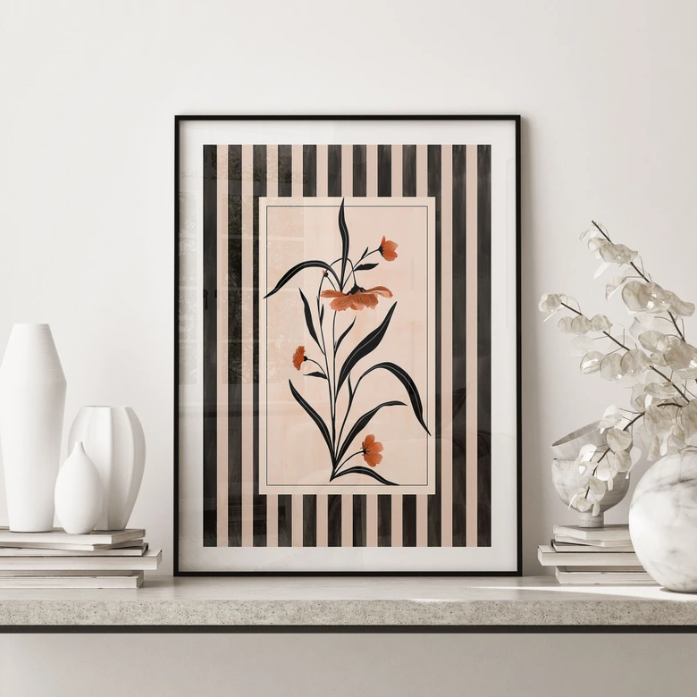 Poster Dance of leaves and flowers - Ristova 
