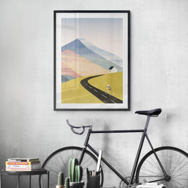 Poster Radler in den Bergen - Rivers 