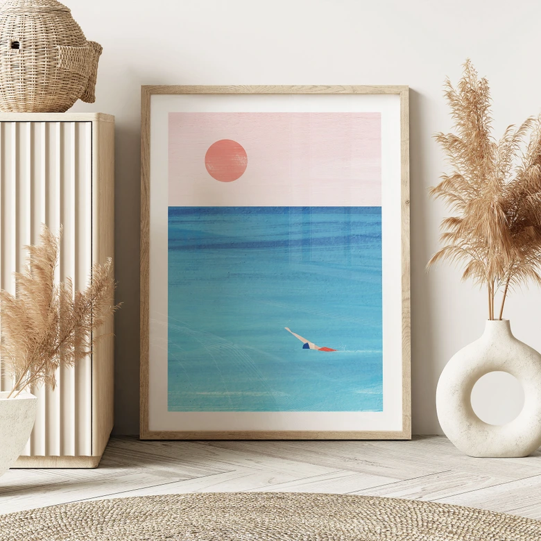 Poster Rivers - Sunset Swim 