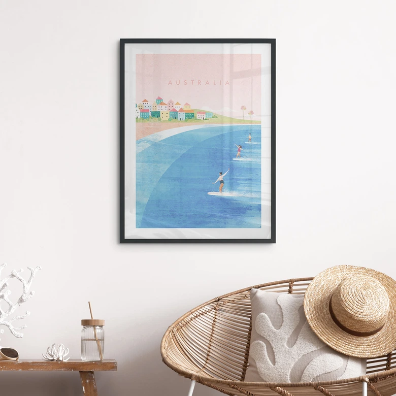 Poster Surfen an der Küste Australiens - Rivers 