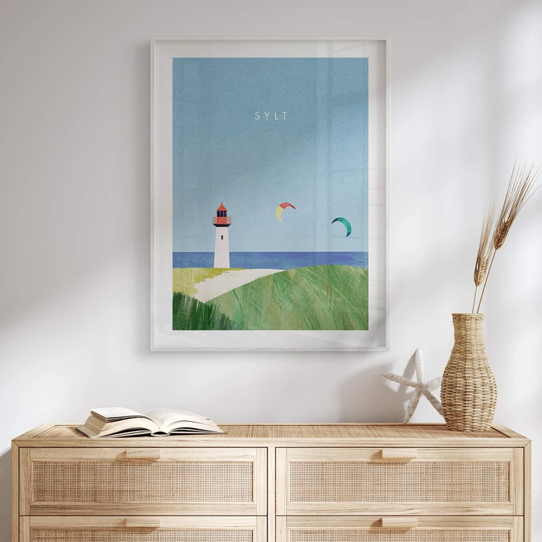 Poster Rivers - Sylt med fyr 