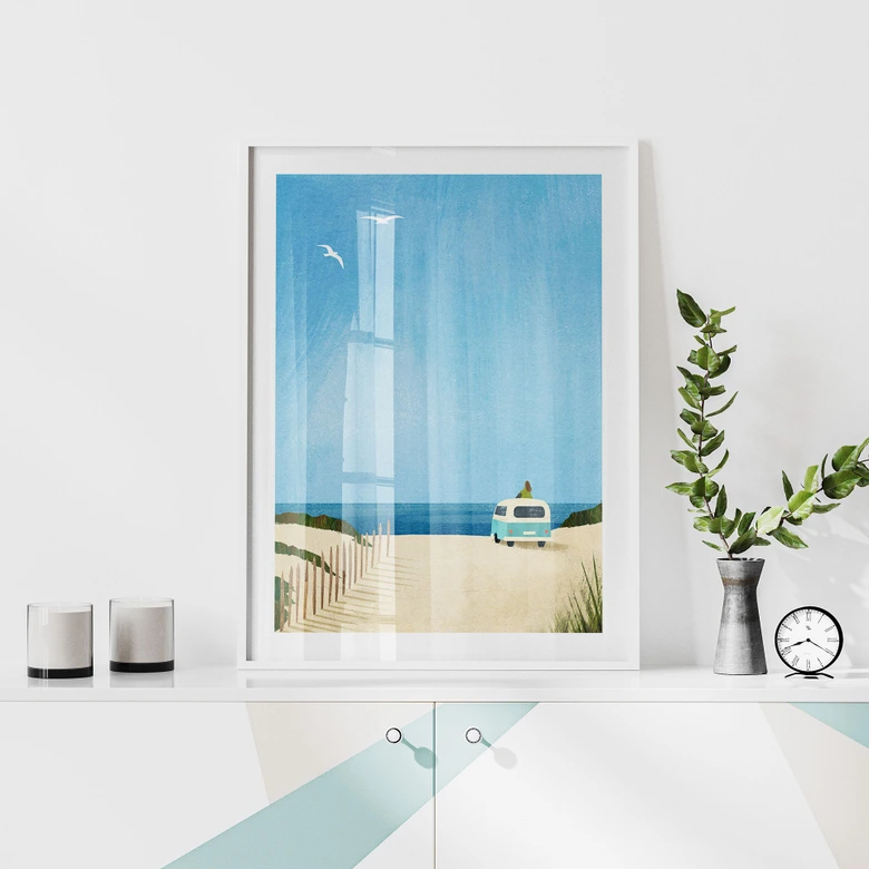 Poster Life in a Van - Vacances à la mer - Rivers 