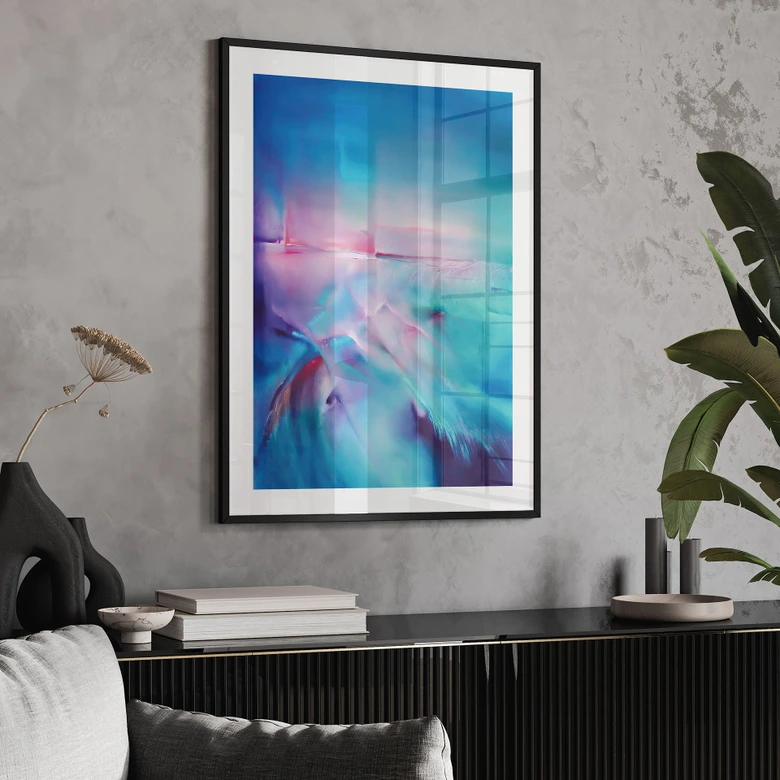 Poster aurora borealis i turkos och lila - Schmucker 