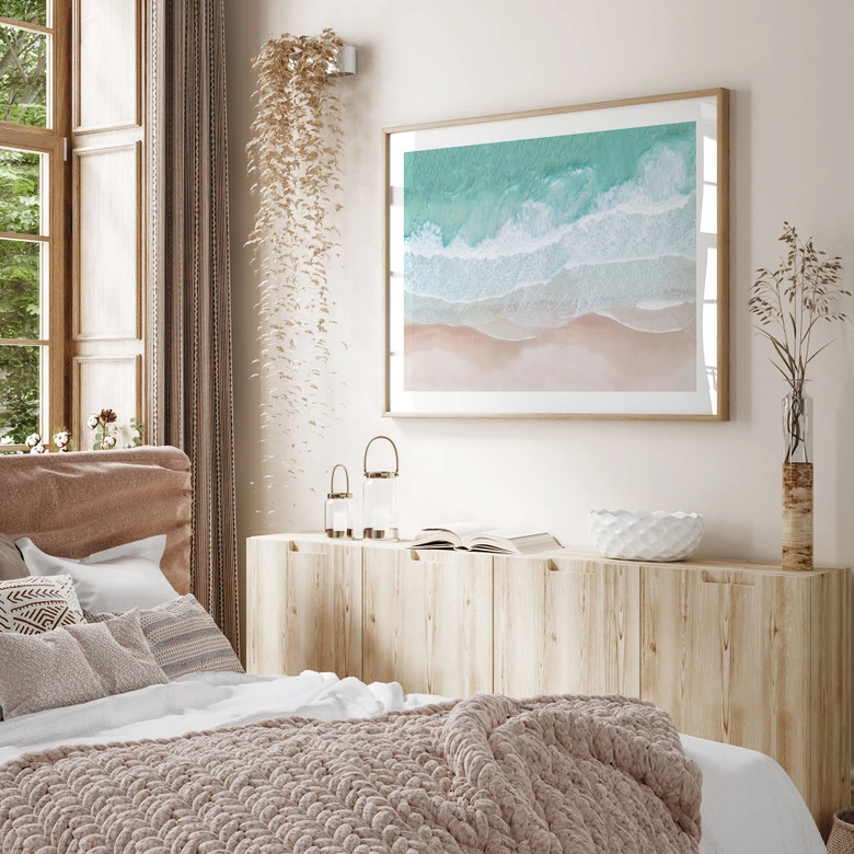 Poster Plage et mer - Douces vagues sur la plage - Sisi & Seb 