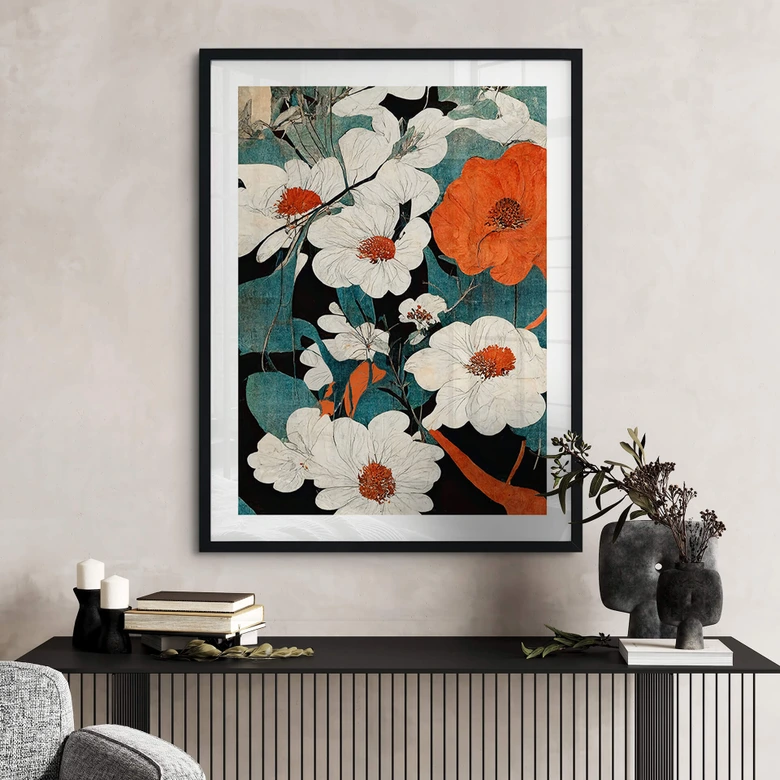 Blumen Poster Asiatische Blütenpracht - Treechild 