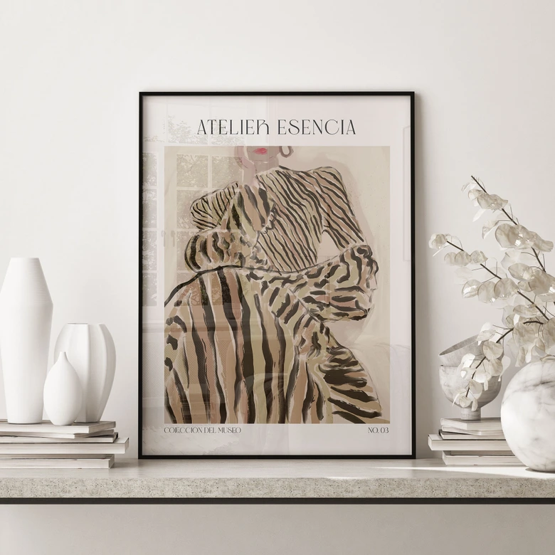 Poster Couture in een gestreepte look - Treechild 