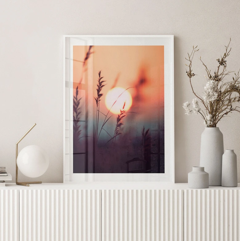 Poster Herbes sous la lumière d'un soleil de plomb - Treechild 