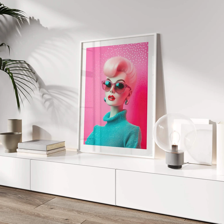 Póster Treechild - Muñeca de moda con gafas de sol 