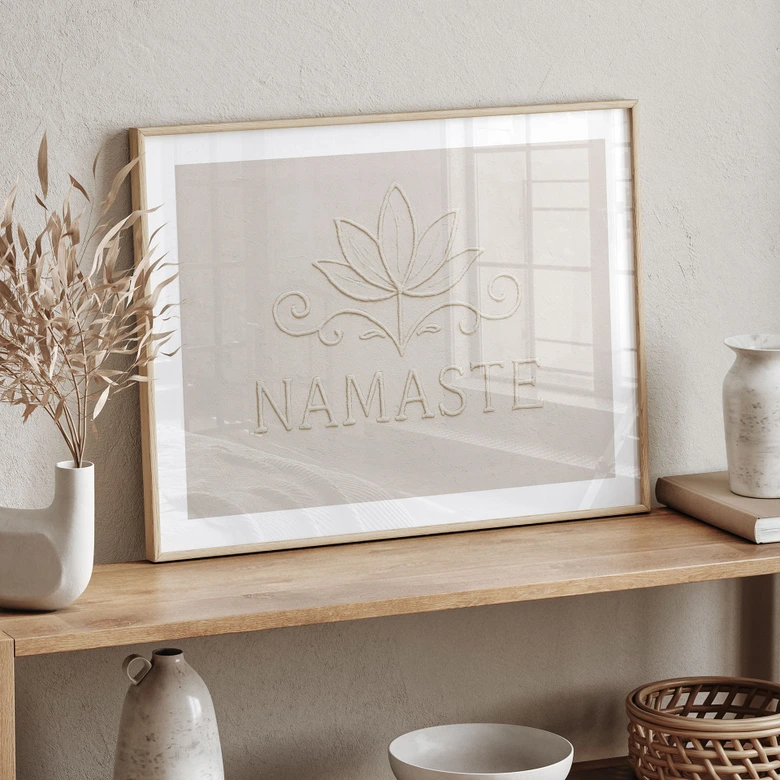 Poster Namaste mit Lotus - Treechild 
