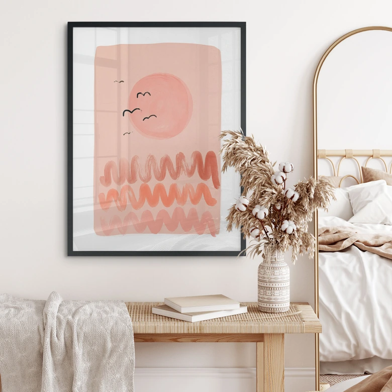 Poster Pfirsichfarbener Sonnenuntergang - Treechild 