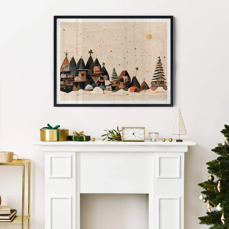 Poster Hiver - Ville de Noël - Treechild 