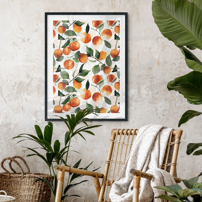 Poster Fruchtige Mandarinen - UN Designs 