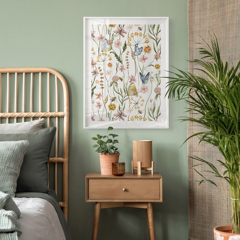Poster Lenteweide met vlinders - UN Designs 