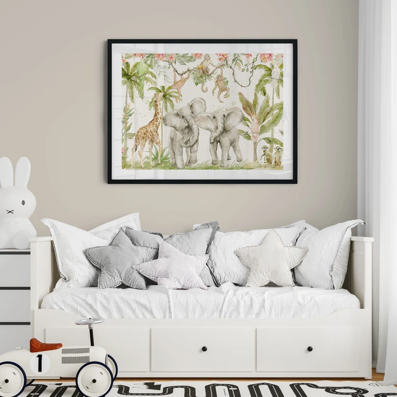 Plakat Dyr i den tropiske jungle - UN Designs 
