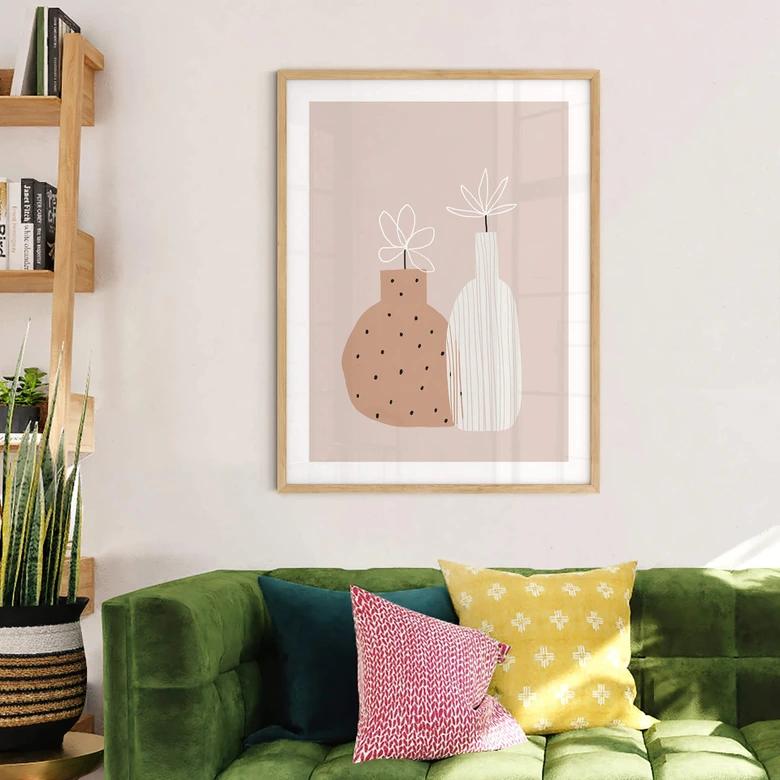 Poster uplusmestudio - Kleine Blumen in der Vase 