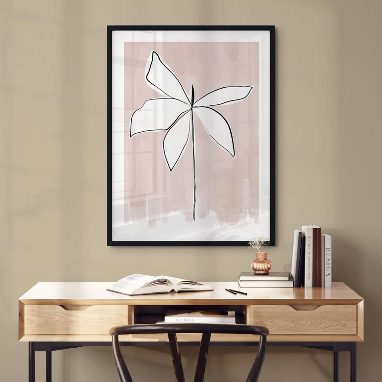 Póster uplusmestudio - Line Art - El pétalo perdido 