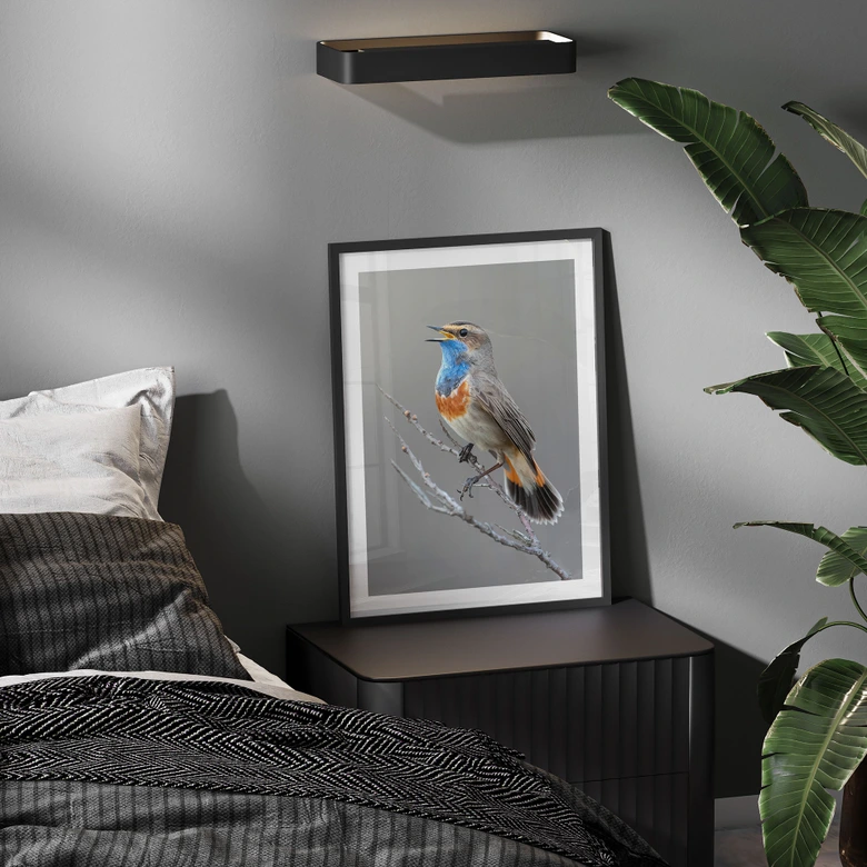 Poster Singendes Blaukehlchen - van Duijn 