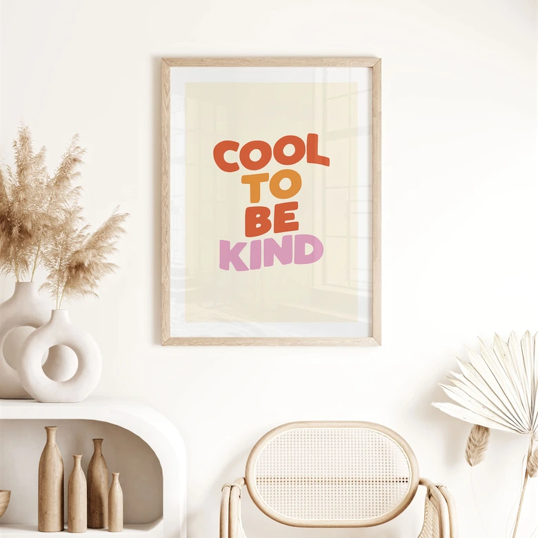 Spruch Poster Cool to be kind - Wilson 
