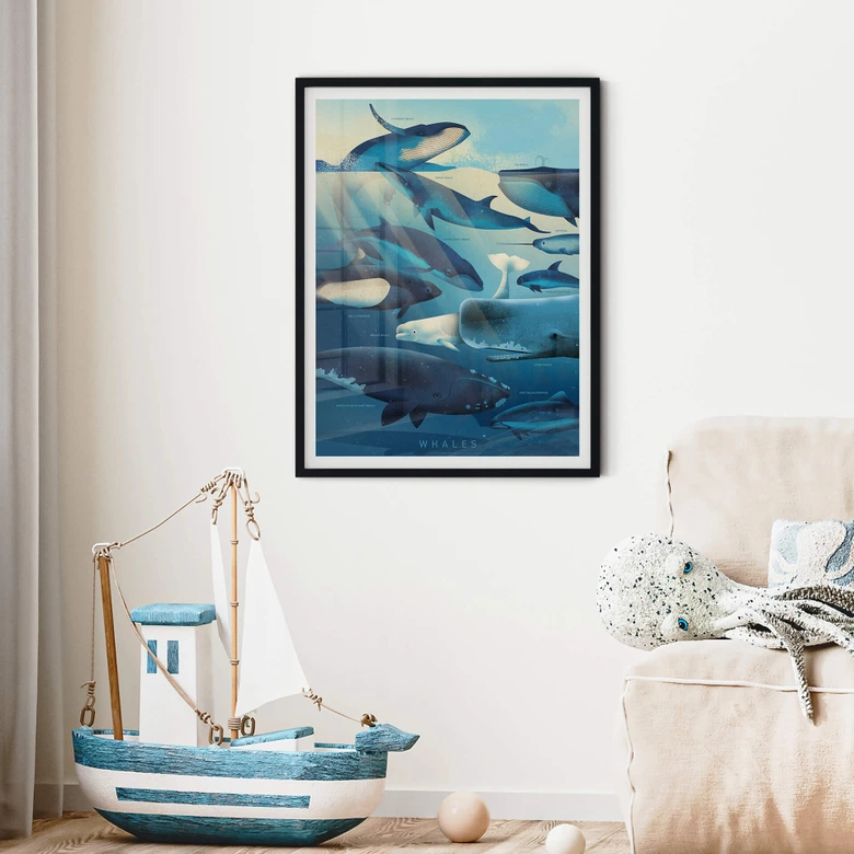 Poster Braun - Whales 