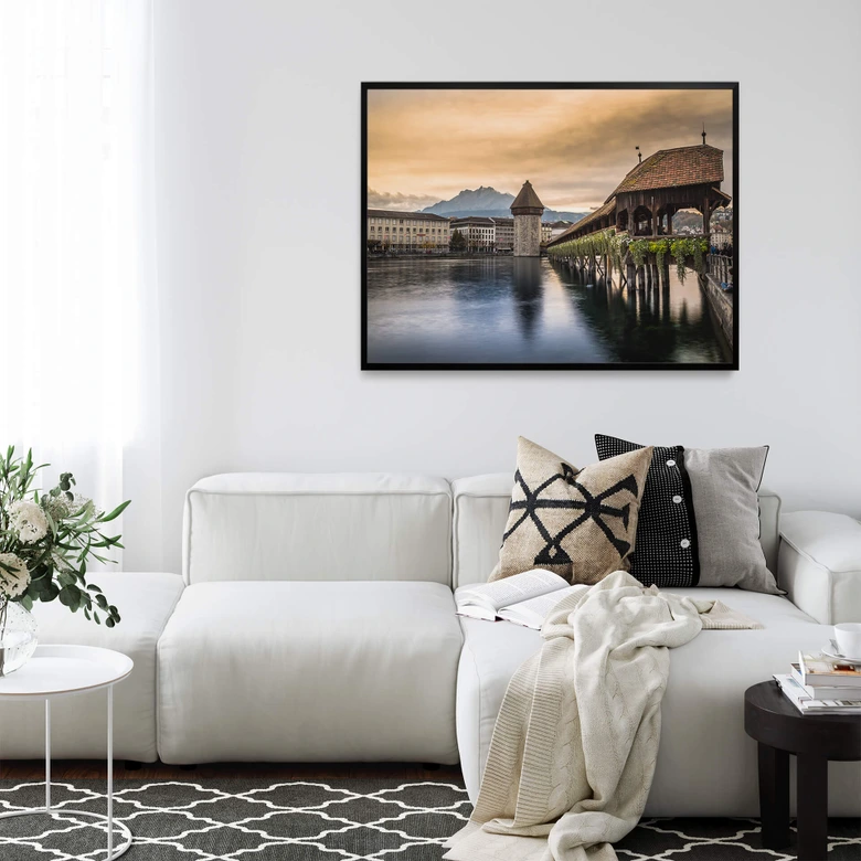 Poster Huber - Old Town Lucerne 