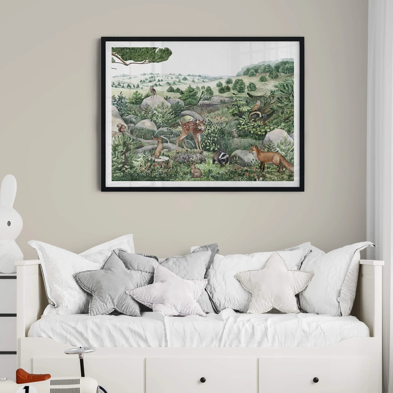 Poster Kikki Belle - balade en forêt 