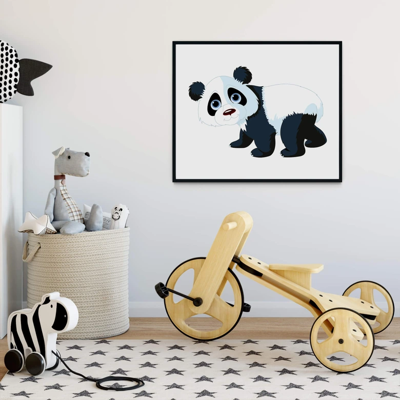Poster Laufender Panda 
