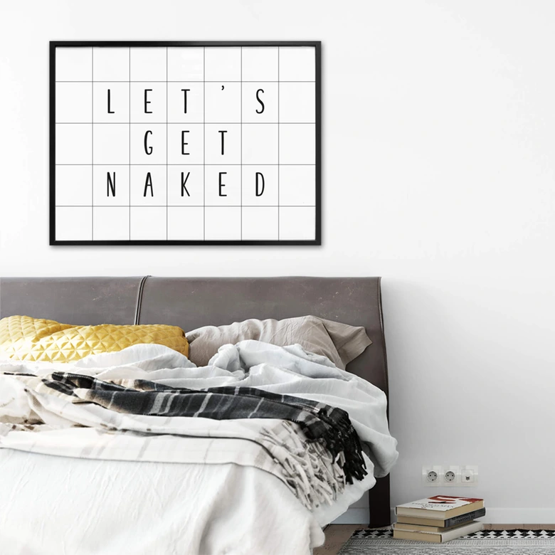 Poster mit Raster - Let's get naked 