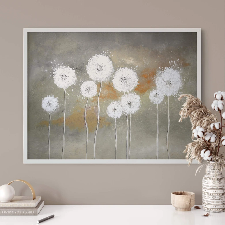 Poster Melz - White Dandelions 