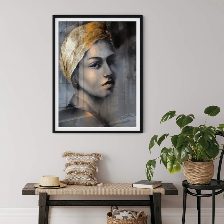 Plakat Schmucker - Dziewczyna ze złotą opaską na głowie 