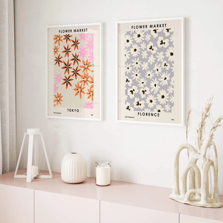 Plakat NKTN - Targ kwiatowy we Florencji 