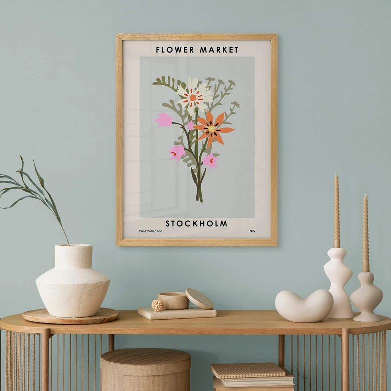 Plakat NKTN - Giełda kwiatowa - Sztokholm 