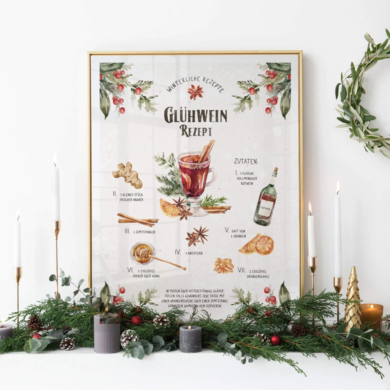 Poster Glühwein Rezept 