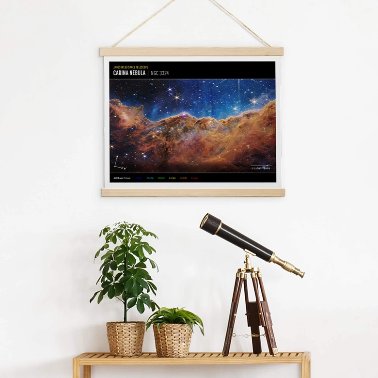 Poster James Webb Telescope - Carina Nebula Compass 