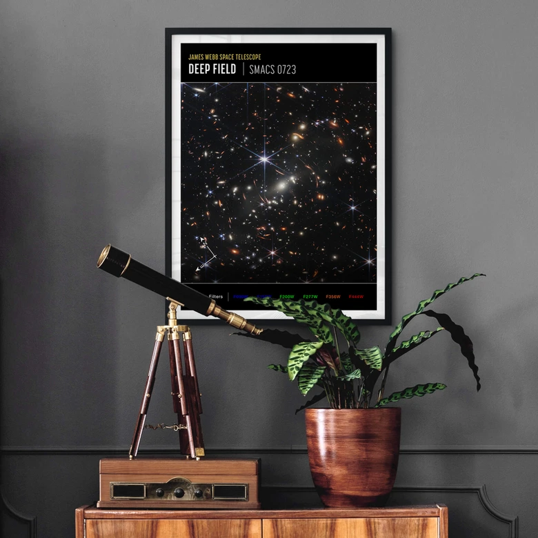 Poster James Webb Telescope - Deep Field Compass 