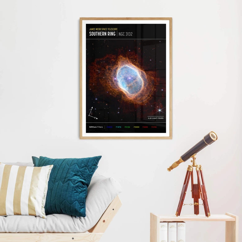 Poster James Webb Telescope - Southern Ring Compass 