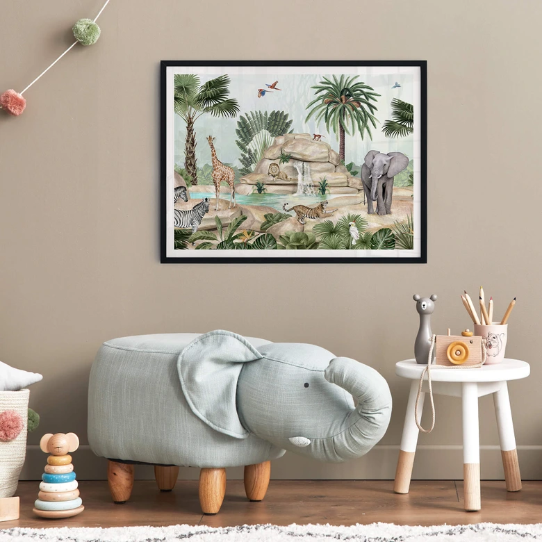 Kinderposter Kikki Belle - Dschungel Paradies 