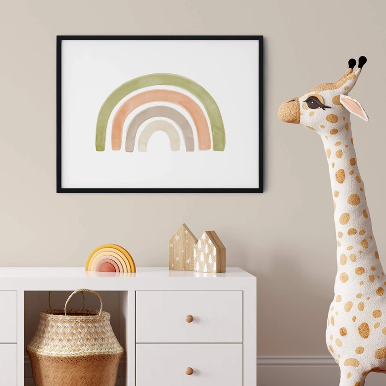 Póster Nouveauprints - Arco iris acuarela 