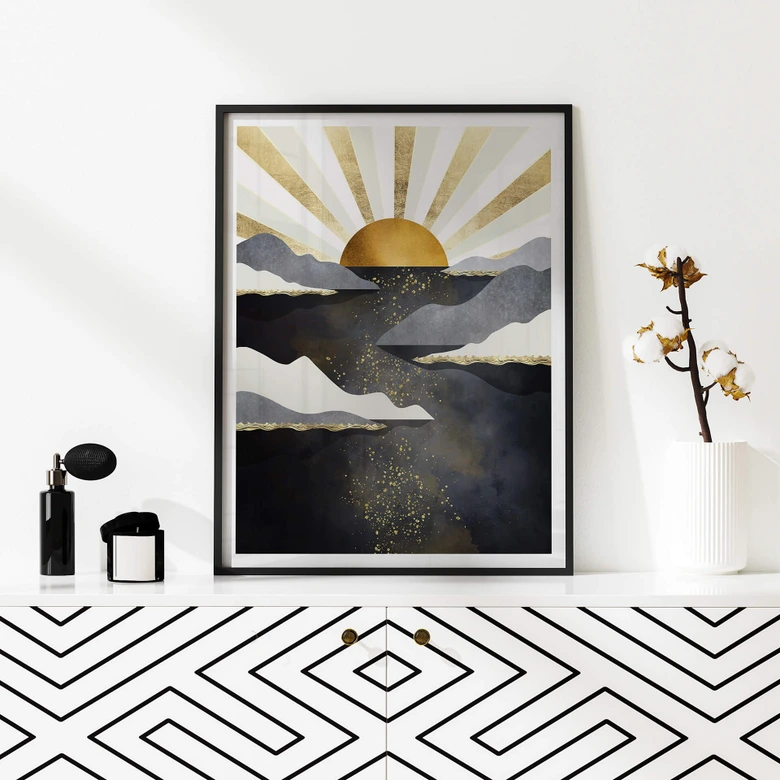 Poster SpaceFrog Designs - Goldene Dämmerung 