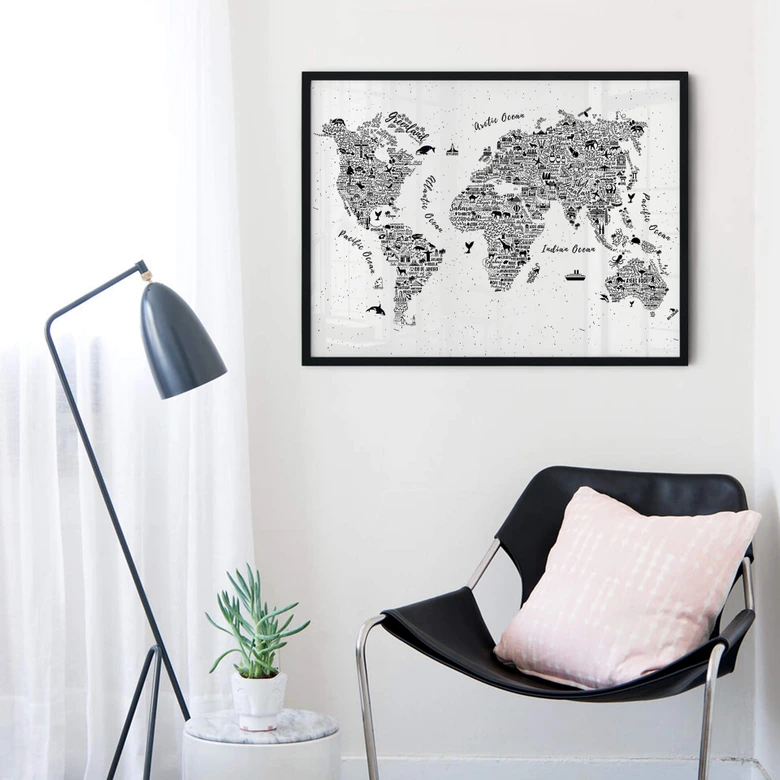 Poster World Map – Around the World 