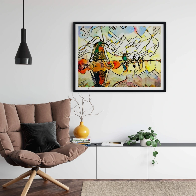 Poster Zamart - Kandinsky trifft Niederlande Windmühlen 