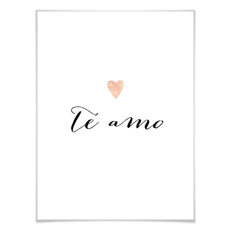 Poster Confetti & Cream - Te amo 