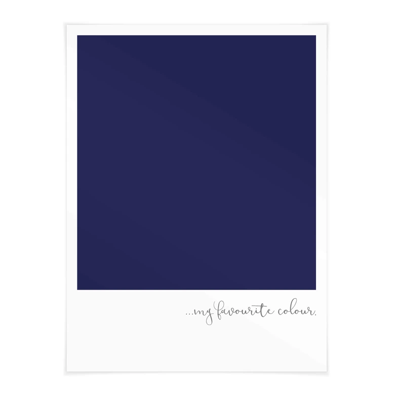 Poster My favourite colour - dark blue 